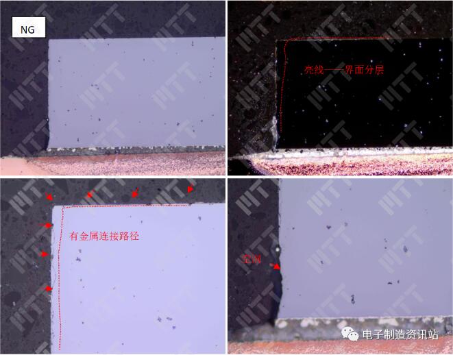NG 二極管縱向切片光學顯微形貌
