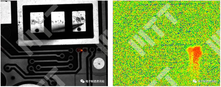 不穩定失效PCB Thermal EMMI熱定位形貌
