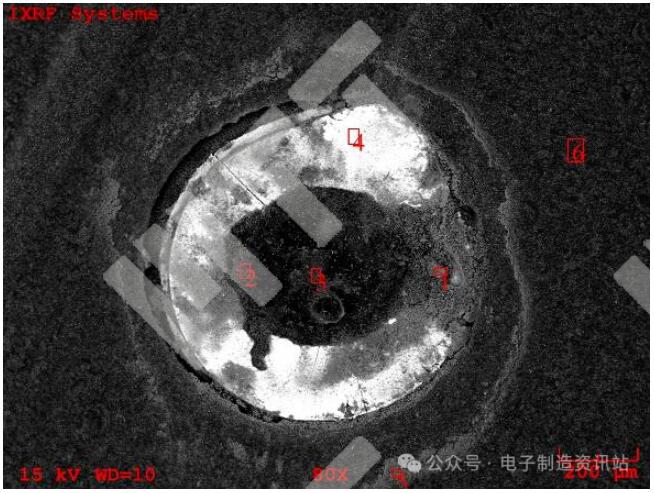 NG1（coating工序后）失效位置孔環表面SEM圖片